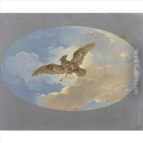 Study For An Eagle In Flight Oil Painting - Felice Giani