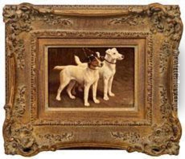 Paar Jack Russell Terrier Oil Painting - Heinrich Sperling