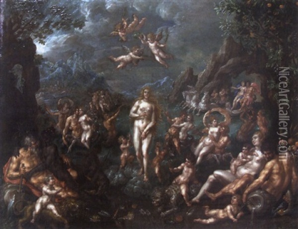 La Naissance De Venus Oil Painting - Hendrick De Clerck