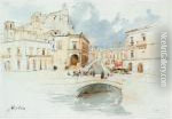 Modica, Sicily Oil Painting - Edward Lear