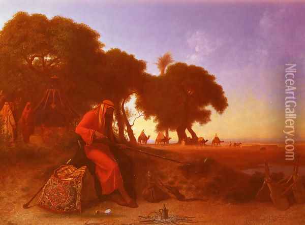 An Arab Encampment Oil Painting - Charles Theodore Frere