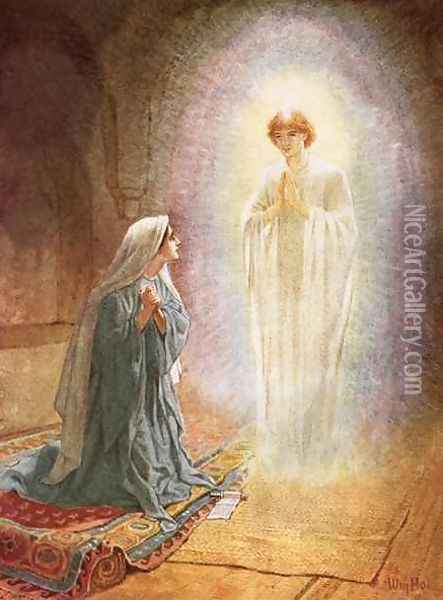 Annunciation Oil Painting - William Brassey Hole