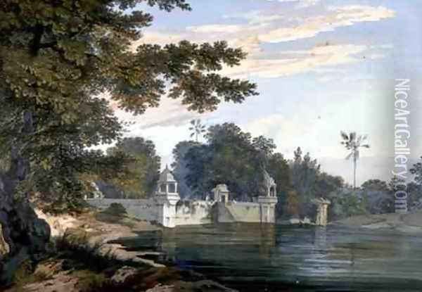 A View Near Agra Oil Painting - William Hodges