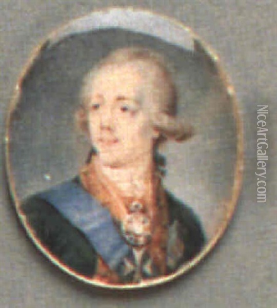 Prince Alexander Vasilievich Suvorov Oil Painting - Charles Bechon