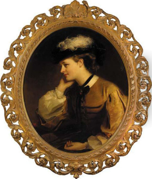 Portrait Of Florence Stephenson Oil Painting - Henry, Weigall Jnr.