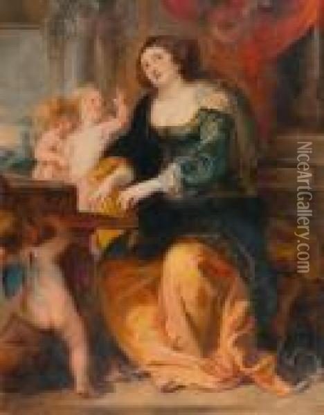 Die Heilige Cacilie. Oil Painting - Peter Paul Rubens