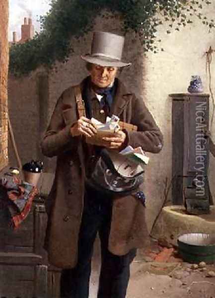 The Village Postman Oil Painting - William Edward Millner