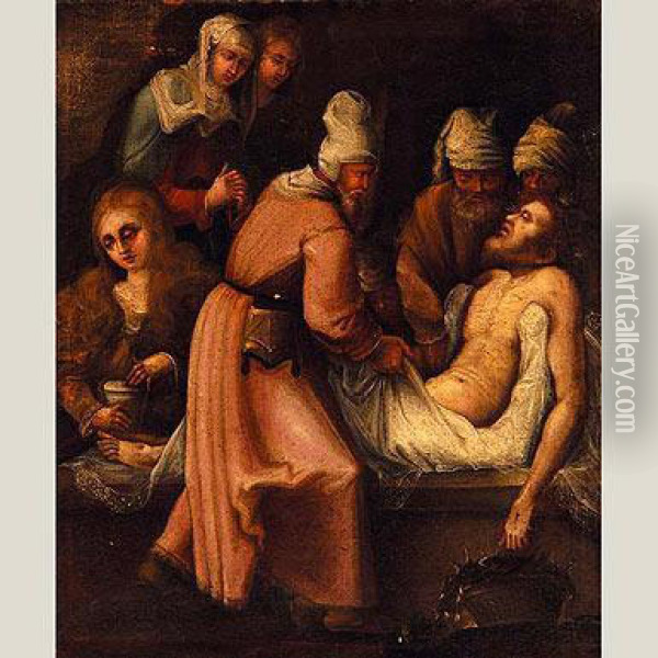 Entierro De Cristo Oil Painting - Juan Antonio De Frias Y Escalante