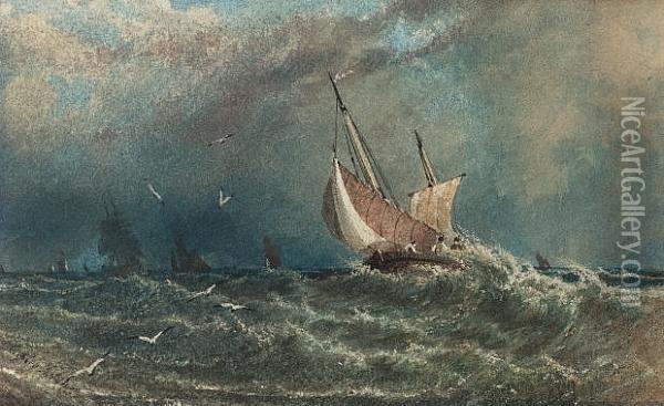 Crossing The Seas Oil Painting - Anthony Vandyke Copley Fielding