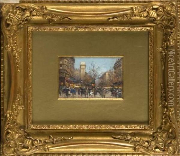 Porte Saint Denis Oil Painting - Eugene Galien-Laloue