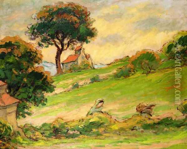 Breton Landscape Oil Painting - Claude Emile Schuffenecker