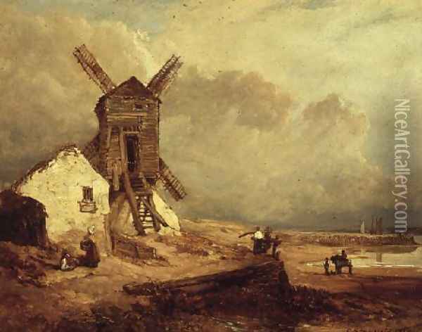 The Windmill Oil Painting - William Clarkson Stanfield
