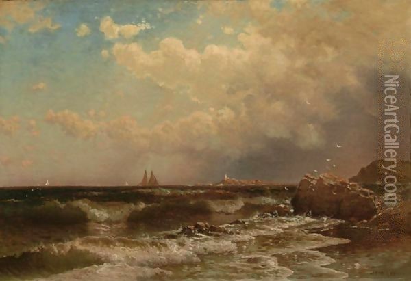 In Gloucester Harbor Oil Painting - Alfred Thompson Bricher