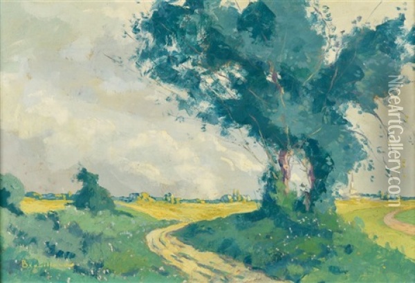 Paysage De La Dombes Oil Painting - Eugene Brouillard