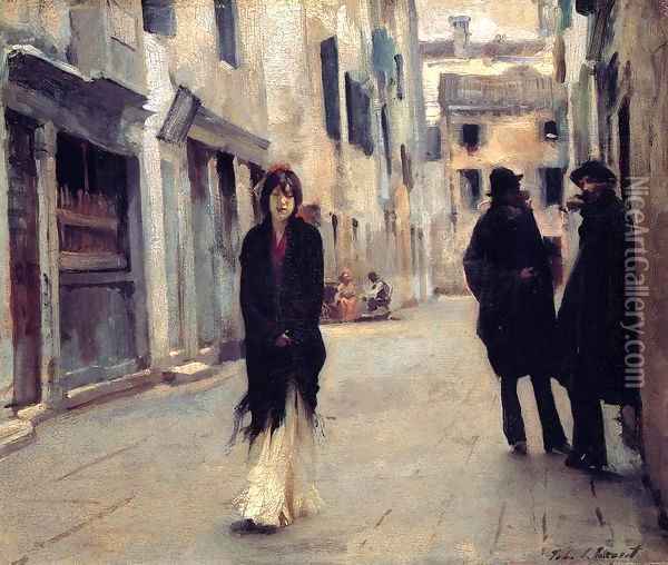 Street in Venice 1882 Oil Painting - John Singer Sargent