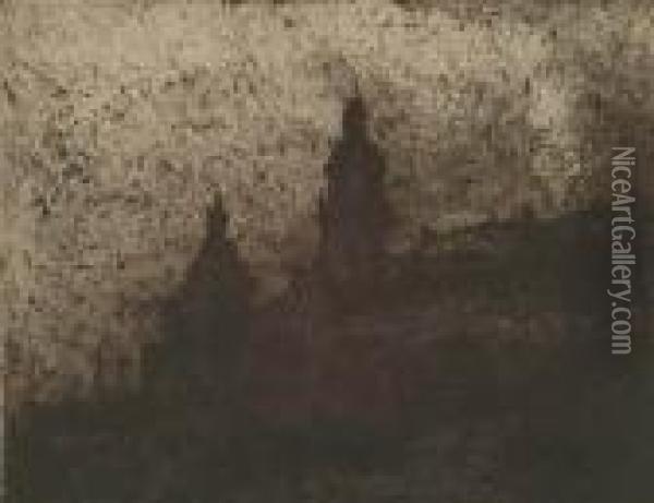 Wawel Noca, Ok. 1909 Oil Painting - Jan Rubczak