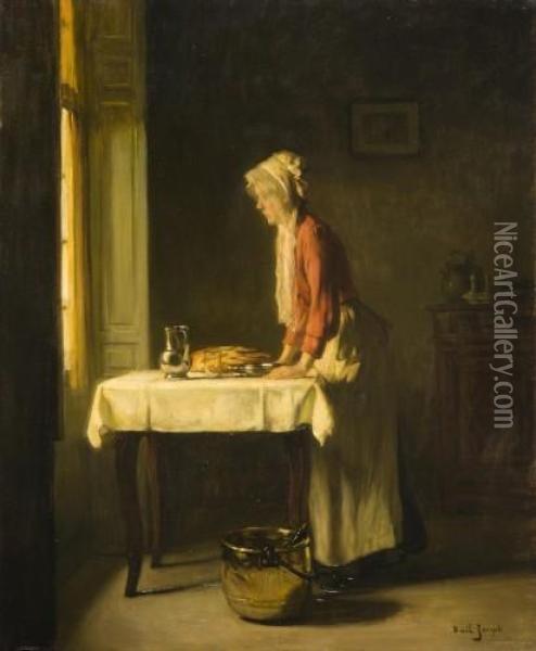 Interieur De Cuisine Oil Painting - Joseph Bail