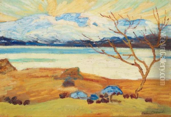 Spring Landscape From The North Of Sweden Oil Painting - Helmer Osslund
