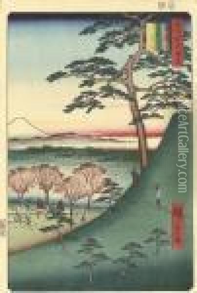 Meguro, Motofuji (one Hundred Views Of Famous Places Of Edo) Oil Painting - Utagawa or Ando Hiroshige