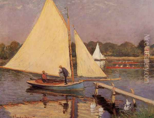 Boaters At Argenteuil Oil Painting - Claude Oscar Monet