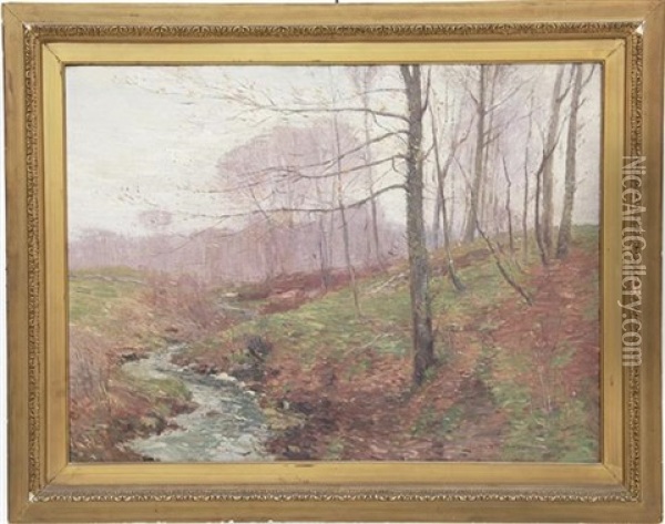 The Brook Oil Painting - William S. Robinson