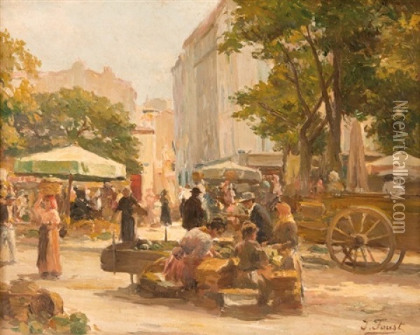 Marche En Provence Oil Painting - Joseph Faust