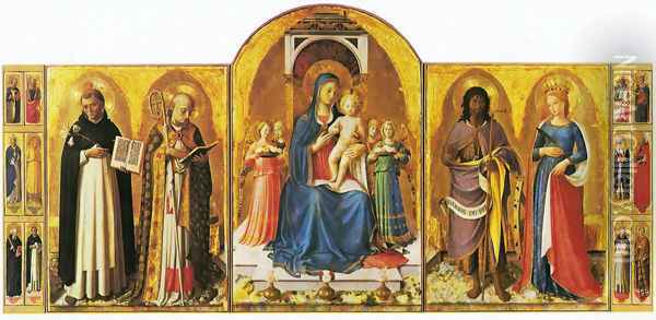 Triptych of Perugia Oil Painting - Angelico Fra