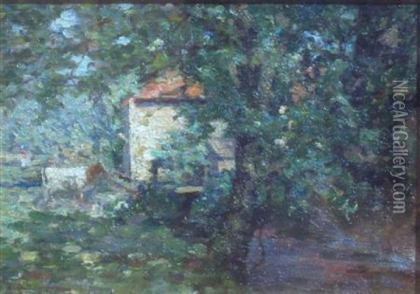 The Woodland Mill Oil Painting - John Lochhead