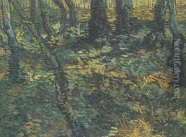 Undergrowth With Ivy Oil Painting - Vincent Van Gogh