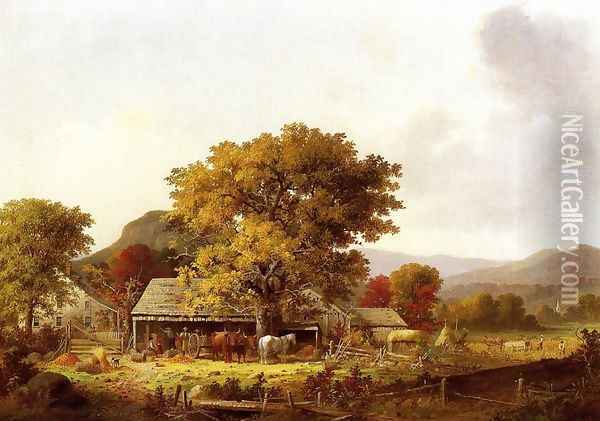 cider making in the country Oil Painting - George Henry Durrie