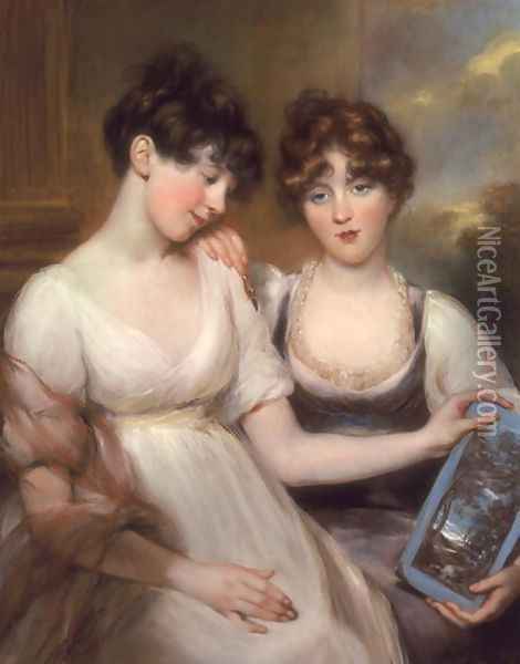 Portrait of Anne and Maria Russell, 1804 Oil Painting - John Russell