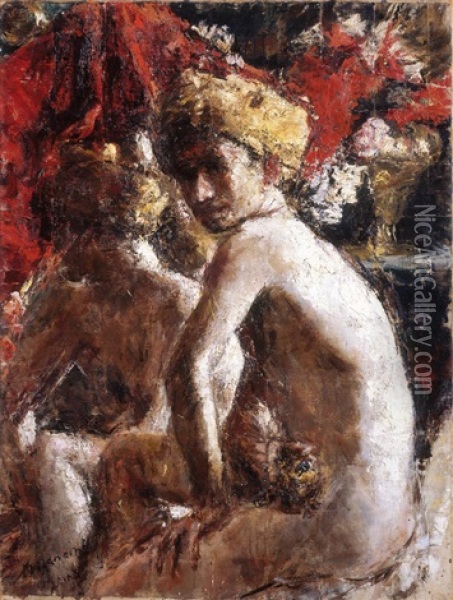 Il Nipote Alfredo Oil Painting - Antonio Mancini