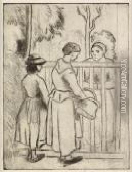 Mendiantes Oil Painting - Camille Pissarro