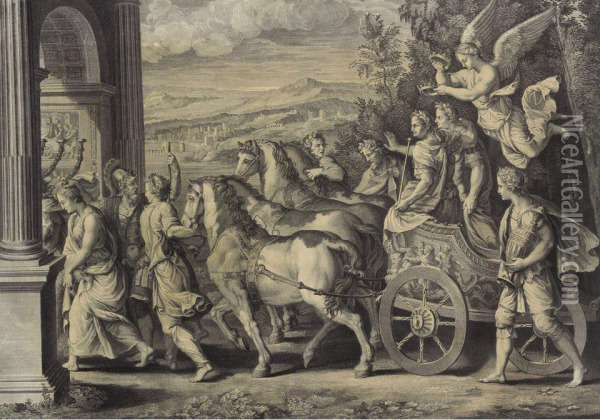 Le Triomphe De Titus Et De Vespasien Oil Painting - Louis Desplaces