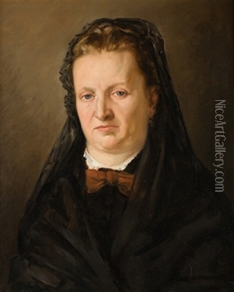 Retrato De Dona Magdalena Bosch Sureda Oil Painting - Bartolome Maura Y Montaner