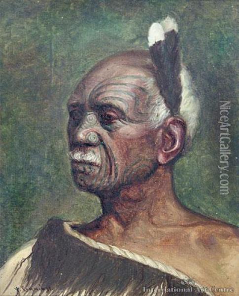 Toa-rangatira (brave Chief) Oil Painting - Vera Cummings