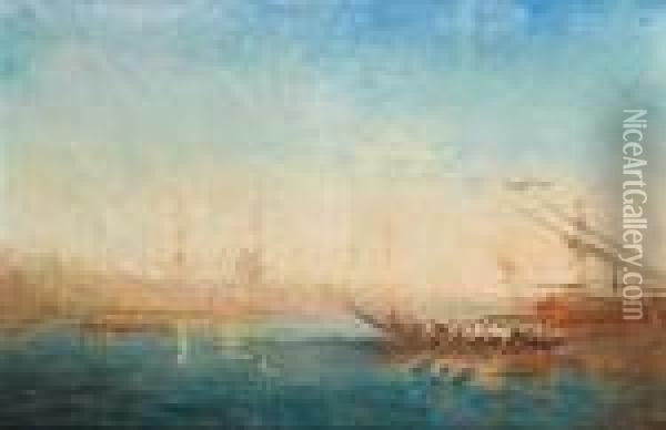 View Of Istanbul Oil Painting - Henri Duvieux