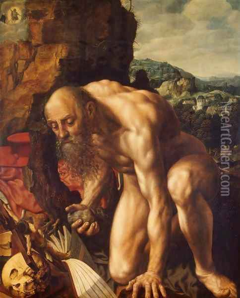 St Jerome 2 Oil Painting - Jan Sanders Van Hemessen