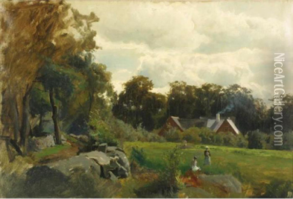 Summer Afternoon Oil Painting - Gustaf Rydberg