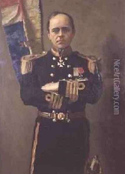 Robert Falcon Scott 1868-1912 Oil Painting - Harrington Mann