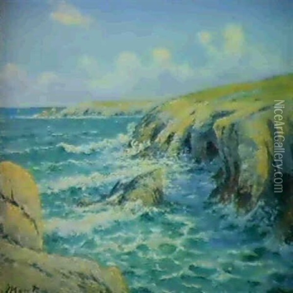 Bord De Mer Avec Rochers Oil Painting - Henry Moret