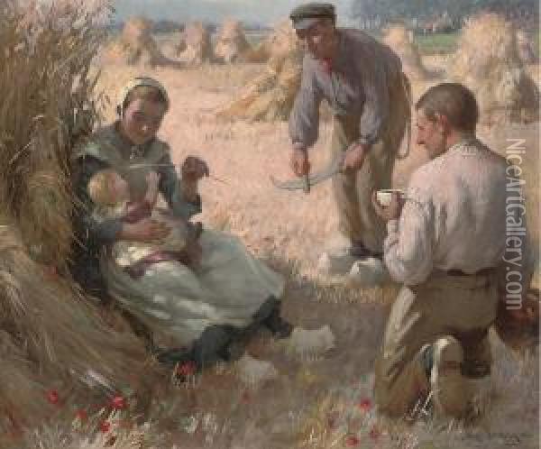 A Captive Audience Oil Painting - William Kay Blacklock