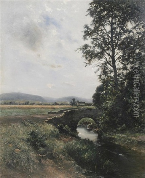 Landschaft Bei Bad Pyrmont Oil Painting - Johannes Hermes