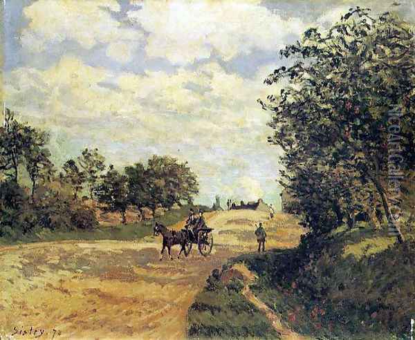 The Road from Mantes to Choisy-le-Roi Oil Painting - Alfred Sisley