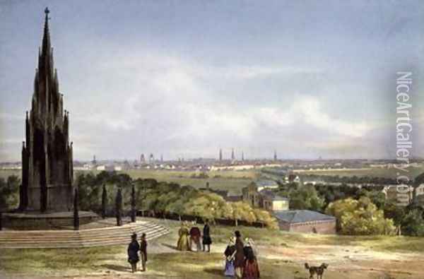 A Panoramic View from the South Oil Painting - Ludwig Edward Luetke