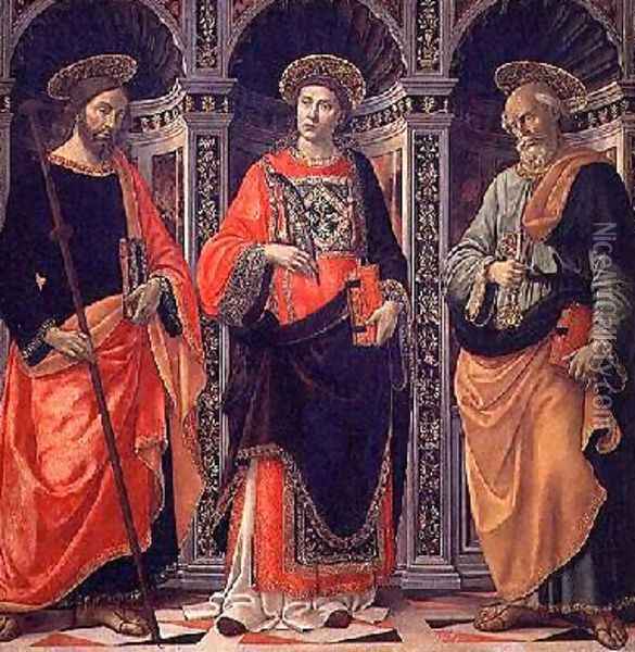 St James St Stephen and St Peter Oil Painting - Sebastiano Minardi