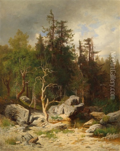 Woodland Spring Oil Painting - Josef Krieger