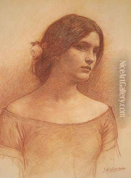 Study for The Lady Clare I Oil Painting - John William Waterhouse