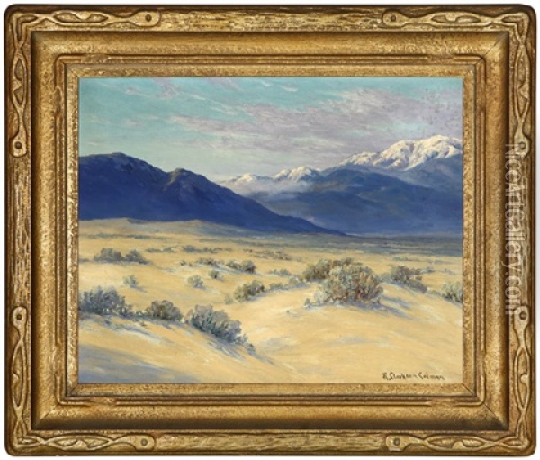 Late Afternoon - San Gorgonio, Desert Landscape Oil Painting - Roi Clarkson Colman