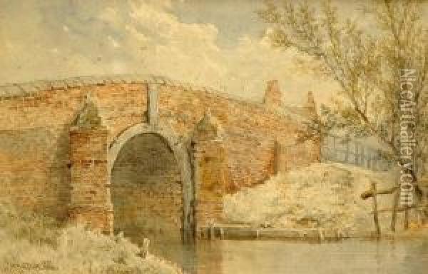 Potter Heigham Bridge Oil Painting - Charles Harmony Harrison